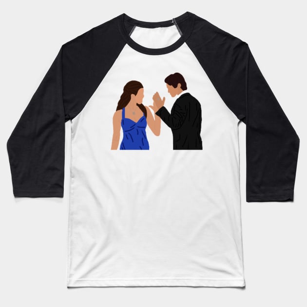 Elena & Damon: Miss Mystic Falls! Sticker Baseball T-Shirt by haleynicole11